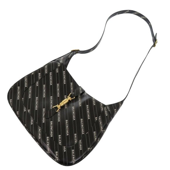 GUCCI Jackie 1961 Balenciaga Collaboration Black Shoulder Bag - Picture 6 of 9